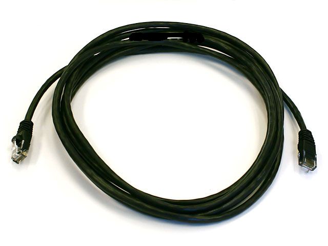 10FT 350MHz UTP Cat5e RJ45 Network Cable - Black